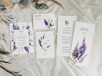 Lavender Gatefold Wedding Invitations, 5 of 5