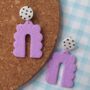 Textured Pastel Bubble Arch Polymer Clay Earrings, thumbnail 1 of 4