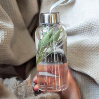 Glass Travel Bottle For Body And Soul, 4 of 5