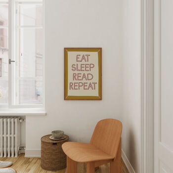 Eat Sleep Read Repeat Book Print, 7 of 12