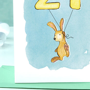 Rabbit 21st Birthday Card, 2 of 7