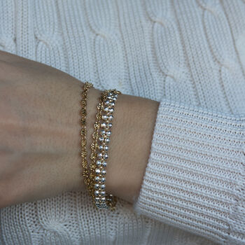 Sierra Bracelet 14k Gold Filled Hematine Silver Beads, 6 of 7