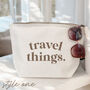 Travel Things Canvas Pouch, thumbnail 2 of 5