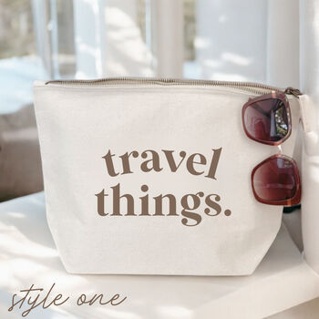 Travel Things Canvas Pouch, 2 of 5