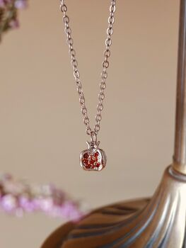 Red Pomegranate Pendant Necklace, 4 of 12