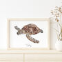 Sea Turtle Personalised Watercolour Print, thumbnail 2 of 4