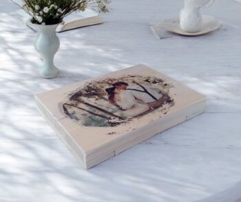 Custom Wooden Photo, Anniversary Gift, Whitewash Style, 4 of 5