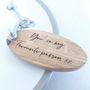 Favourite Person Personalised Wooden Keyring, thumbnail 3 of 5