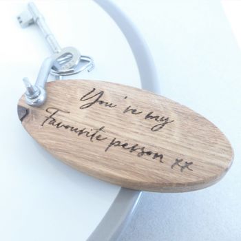 Favourite Person Personalised Wooden Keyring, 3 of 5