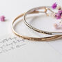 Strength Courage Wisdom Skinny Brass Bangle, thumbnail 1 of 11