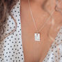 Roman Numerals Rectangle Necklace, thumbnail 1 of 7