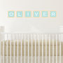 Personalised Initial Blocks Pastel Wall Stickers, thumbnail 2 of 3