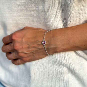 Birthstone Bracelet – Jewellery Gift For Her – 925 Sterling Silver, 11 of 11