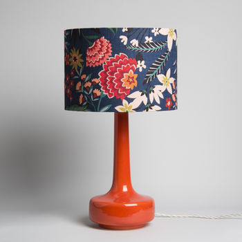 Small Carnation Floral Linen Lampshade, 2 of 3