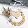 Wedding Horse Shoe Personalised Dried Flowers, thumbnail 1 of 5