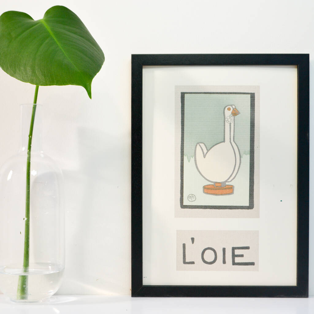 Loie Framed Vintage Goose Print, 1 of 5