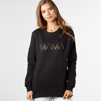 Mama Metallic Womens New Mum Mother Sweatshirt, 3 of 3