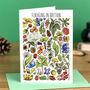 Foraging Plants Of Britain Greeting Card, thumbnail 1 of 7