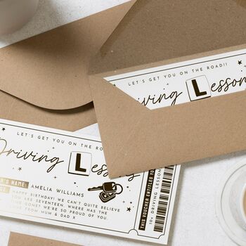 Personalised Driving Lessons Birthday Gift Voucher, 7 of 8