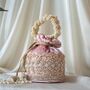 Ruby Sweet Pink Velvet Potli Bag, thumbnail 1 of 7