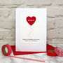 Heart Balloon Personalised Anniversary Card, thumbnail 1 of 7