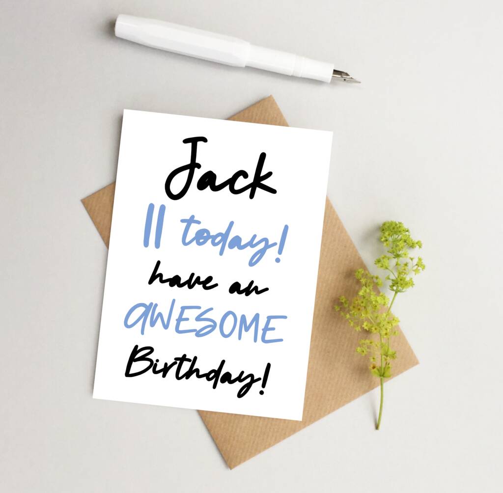 Personalised Male Age Birthday Card