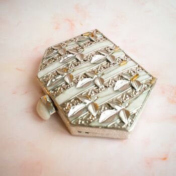 Madeira Silver Mother Of Pearl Clutch, 4 of 4