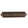 Polished Brass Washroom Plaque Sign, thumbnail 1 of 12