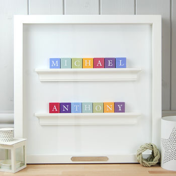 Personalised Double Name Alphabet Block Frame, 5 of 7
