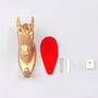 G Decor Ornamental Gold Animal Heads Resin Wall Hook, thumbnail 5 of 9