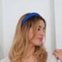 Azure Blue Ruched Headband, thumbnail 2 of 2