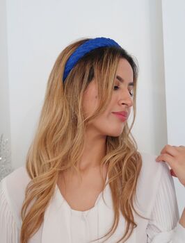 Azure Blue Ruched Headband, 2 of 2