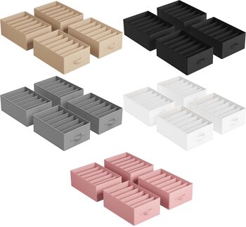 Drawer Organiser Set Six Compartment Boxes, 7 of 7