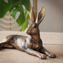 Sitting Golden Hare Ornament, thumbnail 3 of 4
