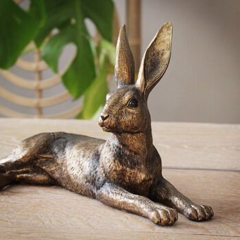 Sitting Golden Hare Ornament, 3 of 4
