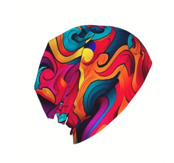 Soft Chemo Headwear Beanie Hat Bandana Bright Swirls, 4 of 7