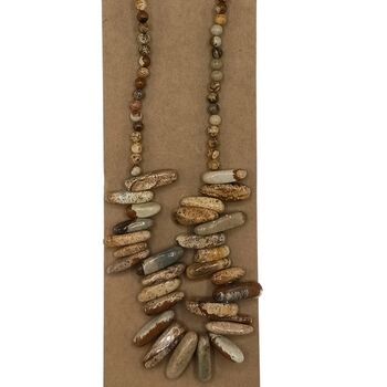 Map Stone Gemstone Beaded Necklace, 4 of 6
