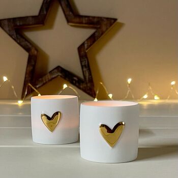 Tealight Holders With Heart Set Of Two, 2 of 4