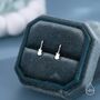 Sterling Silver Tiny Electric Guitar Stud Earrings, thumbnail 2 of 12