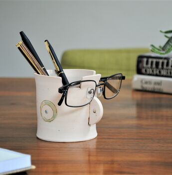 Personalised Ceramic Glasses And Pencil Holder, 2 of 8