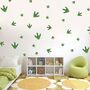 New! Green Dinosaur Footprints Removable Wall Stickers, thumbnail 3 of 5