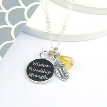 Personalised Birthstone Sentiment Necklace, 12 of 12