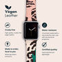 Wild Colour Pattern Vegan Leather Apple Watch Band, thumbnail 2 of 7