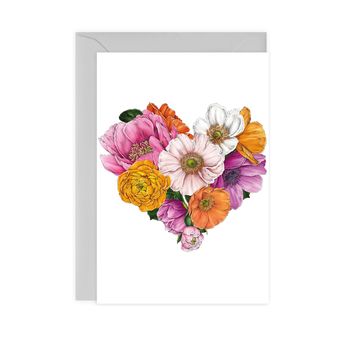 Floral Brights Heart Botanical Card, 2 of 3