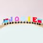 Wooden Letter Name Train Toy Pastel And Light Colours, thumbnail 8 of 9
