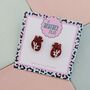 Anatomic Heart Red Glitter Resin Earrings, thumbnail 2 of 4