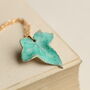 Seafoam Turquoise Ivy Leaf Necklace, thumbnail 1 of 5