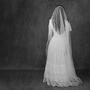 Barely There Wedding Veil • Minimal Wedding Veil • Lightweight Wedding Veil • Raw Edge Wedding Veil • Sheer Wedding Veil, thumbnail 5 of 12