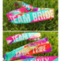 Team Bride Multicoloured Hen Party Wristbands, thumbnail 6 of 10
