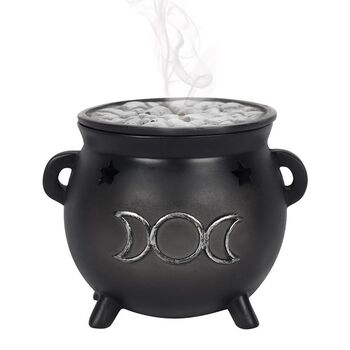 Triple Moon Cauldron Incense Cone Holder, 2 of 4